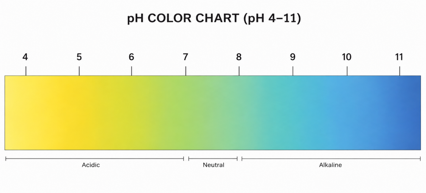 Chemi-Sense pH calibration color chart